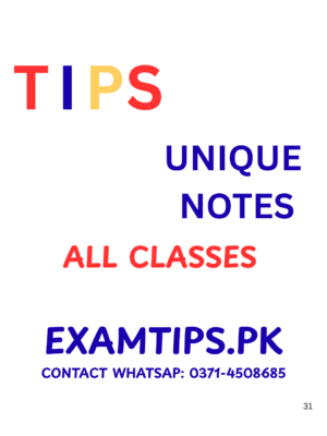 Study Notes Pakistan – All Classes Notes | Examtips.pk