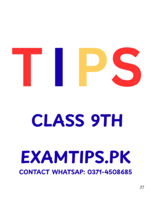 TIPS NOTES 9TH CLASS