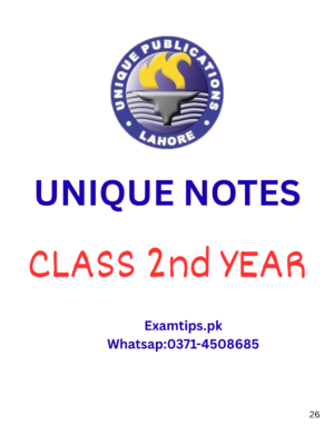 UNIQUE NOTES 2ND Year